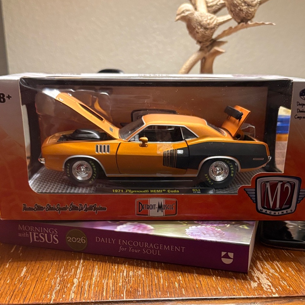 Machine Diecast Car in Vibrant Orange and Black